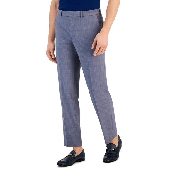 Perry Ellis Men's Modern-Fit Stretch Resolution Dress Pants Mid Gray B4HP - Picture 1 of 4